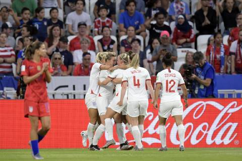(L-R) Beth Mead of England women, Ellen White of England women, Rachel Daly of England women, Keira Walsh of England women, Demi Stokes of England women during the FIFA Women s World Cup France 2019 semi final match between England and United States of America at Stade de Lyon on July 02, 2019 in Lyon, France FIFA Women s World Cup France 2019 2018 2019 xVIxVIxImagesx xGerritxvanxKeulenxIVx 14891795