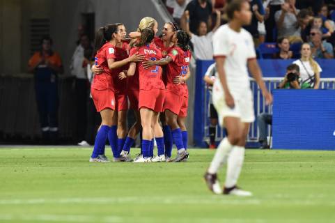 Joie de Alex Morgan (etats unis) et de ses coequipieres FOOTBALL : Angleterre vs Etats-Unis - Coupe du monde de Football Feminin 1 2 finale - 02 07 2019 FredericChambert Panoramic