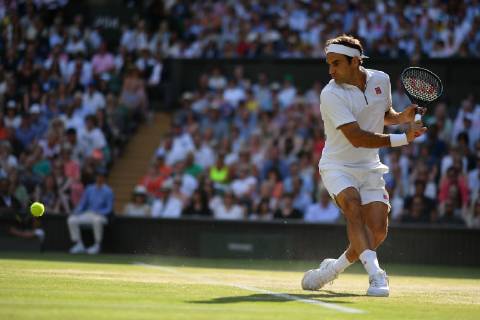 Roger Federer (Sui) TENNIS : Wimbledon - 12 07 2019 AntoineCouvercelle Panoramic 