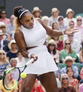 Tennis: Wimbledon championships Serena Williams of the United States plays against Simona Halep of Romania in the Wimbledon women s singles final on July 13, 2019.