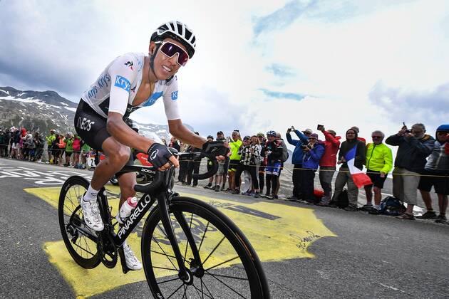Sport Themen der Woche KW30 Colombian Egan Bernal of Team Ineos pictured in action during stage 19 of the 106th edition of the Tour de France cycling race, from Saint-Jean-de-Maurienne to Tignes (126,5 km), France, Friday 26 July 2019. This year s Tour de France starts in Brussels and takes place from July 6th to July 28th. DAVIDxSTOCKMAN  x05633879x