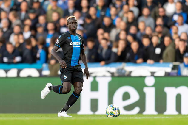 Bruegge, Belgien, 18.09.2019, UEFA Champions League - 2019 20 Season, Gruppe A, FC Club Brugge Bruegge - Galatasaray Istanbul, Krepin Diatta (Bruegge) in aktion, am Ball, Einzelaktion, controls the ball ( Bruegge Jan-Breydel-Stadion Belgium eu-images-01061012144