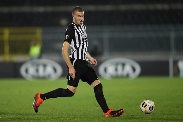 STRAHINJA PAVLOVIC fudbaler Partizana na utakmici UEFA Lige Evropa protiv AZ Alkmar na stadionu Partizana, Beograd 19.09.2019. godine MarkoxMetlas 