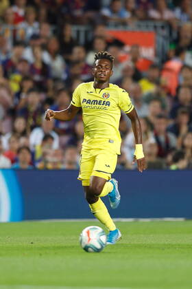 Samuel Chukwueze (Villarreal), SEPTEMBER 24, 2019 - Football Soccer : Spanish La Liga Santander match between FC Barcelona, Barca 2-1 Villarreal CF at the Camp Nou in Barcelona, Spain. Noxthirdxpartyxsales. Moreximagesxavailablexatxwww.afloimages.com  (112961137)