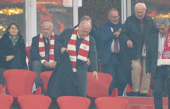 Champions League, Munich-Piraeus, Munich November 6, 2019. Uli HOENESS (FCB President ), FCB President and chairman, FC BAYERN MUNICH - OLYMPIACOS PIRAEUS UEFA Football Champions League , Munich, November 06, 2019, Season 2019 2020, group stage ,group B, FCB, Reds, Bavaria, München