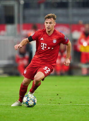 Champions League, Munich-Piraeus, Munich November 6, 2019. Joshua KIMMICH, FCB 32 FC BAYERN MUNICH - OLYMPIACOS PIRAEUS 2-0 UEFA Football Champions League , Munich, November 06, 2019, Season 2019 2020, group stage ,group B, FCB, Reds, Bavaria, München