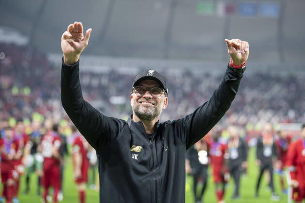 Bilder des Jahres 2019, Sport 12 Dezember Sport Themen der Woche KW51 Sport Bilder des Tages Liverpool v Flamengo DOHA, CA - 21.12.2019: LIVERPOOL V FLAMENGO - Liverpool coach Juergen Klopp celebrates after winning FIFA Club World Cup 2019 final 1-0 against Flamengo at the Khalifa International Stadium in Doha, Qatar. (Photo: Richard Callis Fotoarena) x1849208x  RichardxCallis