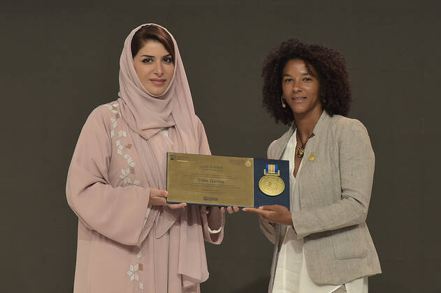 Foto Fabio Ferrari - LaPresse 28 Dicembre 2019 Dubai ( Emirati Arabi ) 14ma edizione di Dubai International Sports Conference - Second Session - Empowering Women in Football - Globe Soccer Award 2019 Nella foto:Sara Gama (Italy national team, Nationalteam Player ) photo Fabio Ferrari LaPresse December 28, 2019 Dubai (Unated Arab Emirate) Sport 13th edition of the Dubai International Sports Conference - Second Session - Empowering Women in Football - Globe Soccer Award 2019 In the pic:Sara Gama (Italy National Team Player )  Copyright: xFabioxFerrari LaPresse LaPresse x