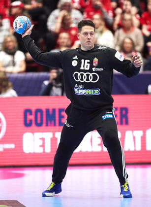 MALMO 20200111 Hungary s goal keeper Roland Mikler in action during the Men s EHF EURO 2020 Handball group E match preliminary round between Hungary and Russia in Malmo Arena Saturday Jan. 11, 2020. Photo Andreas Hillergren TT kod 10600 Malmo Sweden x10600x Copyright: xAndreasxHillergren TTx HANDBALL HUNGARY-RUSSIA