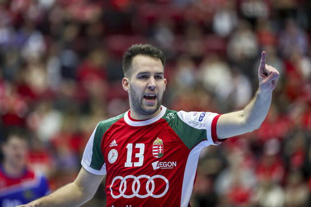 MALMO 20200111 Hungary s Bendeguz Boka gestures during the Men s EHF EURO 2020 Handball group E match preliminary round between Hungary and Russia in Malmo Arena Saturday Jan. 11, 2020. Photo Andreas Hillergren TT kod 10600 Malmo Sweden x10600x Copyright: xAndreasxHillergren TTx HANDBALL HUNGARY-RUSSIA
