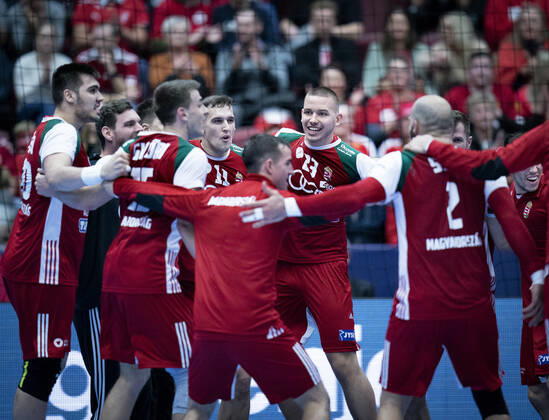 Ungarn efter kampen mellem Ungarn-Rusland i Malmoe Arena loerdag den 11. januar 2020. , Copenhagen Denmark