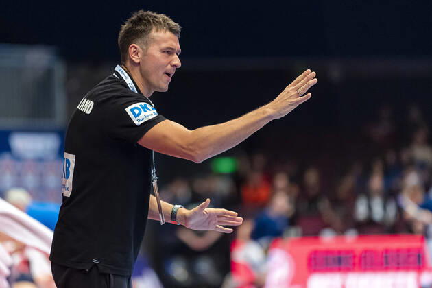 Handball, Maenner: EM 2020, Hauptrunde, Gruppe 1, Weißrussland - Deutschland Trainer Christian Prokop (Deutschland) Gestik Geste gestikuliert Wien Stadthalle Wien Oesterreich