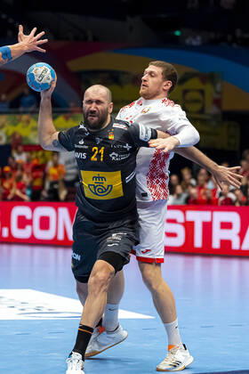Handball, Maenner: EM 2020, Hauptrunde, Gruppe 1, Weißrussland - Spanien Joan Canellas Reixach (Spanien) Wien Stadthalle Wien Oesterreich