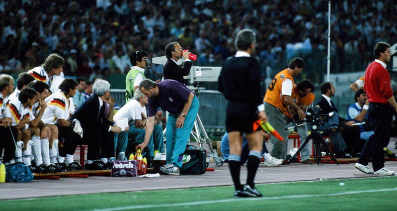 Deutschland - Argentinien Italien, Rom, 08.07.1990, Fussball, FIFA WM 1990 in Italien, Finale, DFB Deutschland - Argentinien (1:0): Franz Beckenbauer (Trainer Deutschland).