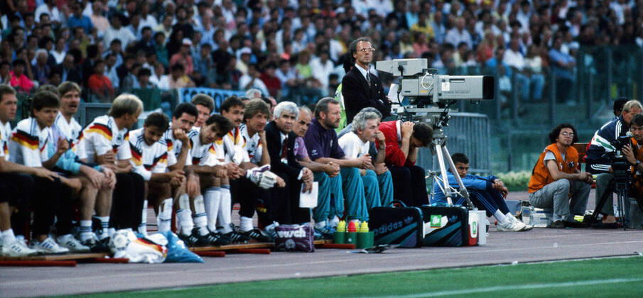 Deutschland - Argentinien Italien, Rom, 08.07.1990, Fussball, FIFA WM 1990 in Italien, Finale, DFB Deutschland - Argentinien (1:0): Franz Beckenbauer (Trainer Deutschland).