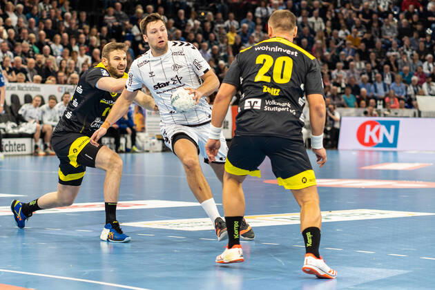 THW Kiel gegen TVB 1898 Stuttgart am 16.2.2020 Christian Zeitz ( 20, TVB 1898 Stuttgart, AU), THW Kiel gegen TVB 1898 Stuttgart in der LIQUI MOLY Handball-Bundesliga am 25. Spieltag, in der Sparkassen Arena (Kiel) am 16.2.2020 Copyright: xBEAUTIFULxSPORTS Angenendtx