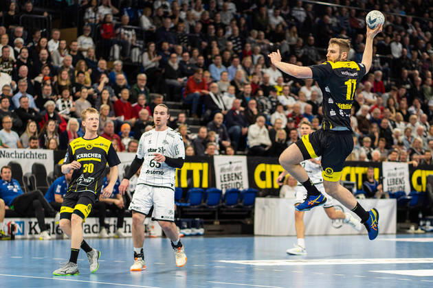 THW Kiel gegen TVB 1898 Stuttgart am 16.2.2020 Samuel Roethlisberger ( 17, TVB 1898 Stuttgart, RR), THW Kiel gegen TVB 1898 Stuttgart in der LIQUI MOLY Handball-Bundesliga am 25. Spieltag, in der Sparkassen Arena (Kiel) am 16.2.2020 Copyright: xBEAUTIFULxSPORTS Angenendtx