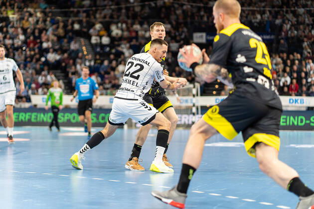 THW Kiel gegen TVB 1898 Stuttgart am 16.2.2020 Ole Rahmel ( 22, THW Kiel, AU), THW Kiel gegen TVB 1898 Stuttgart in der LIQUI MOLY Handball-Bundesliga am 25. Spieltag, in der Sparkassen Arena (Kiel) am 16.2.2020 Copyright: xBEAUTIFULxSPORTS Angenendtx