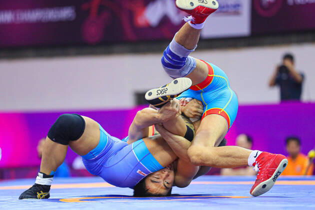 2020 Bilder des Jahres, Sport 02 Februar Sport Themen der Woche KW08 Wrestling Asian Championships Daniyar KAISANOV (KAZ) df. Daichi TAKATANI (JPN)