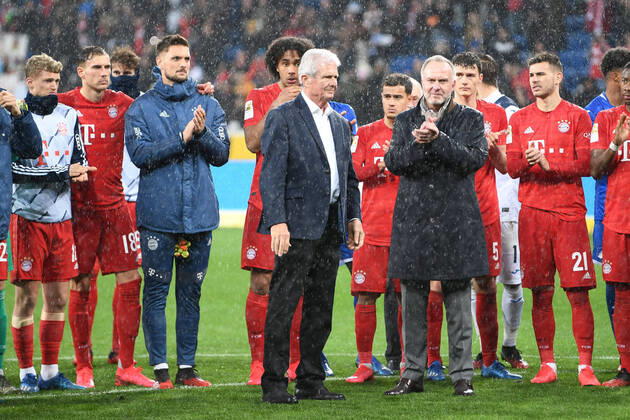 2020 Bilder des Jahres, Sport 02 Februar Sport Themen der Woche KW09 Sport Bilder des Tages 29.02.2020, xmeix, 1.Fussball Bundesliga,TSG 1899 Hoffenheim - FC Bayern Muenchen, emspor, v.l. Hoffenheims Maezen Dietmar Hopp mit Karl Heinz Rummenigge nach dem Spiel (DFL DFB REGULATIONS PROHIBIT ANY USE OF PHOTOGRAPHS as IMAGE SEQUENCES and or QUASI-VIDEO) Sinsheim