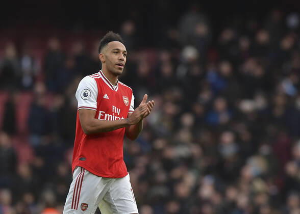 Pierre-Emerick Aubameyang of Arsenal during the Premier League match between Arsenal and West Ham United at the Emirates Stadium, London, England on 7 March 2020. Copyright: xVincexxMignottx PMI-3428-0081