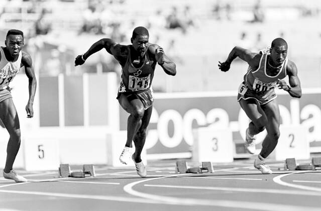 870829 Athletics, World Athletics Championships: Ben Johnson of Canada during 100 m at The World Athletics Championships on August 29, 1987 in Rome, Italy. BILDBYRAN Copyright: BILDBYRAN 870829014
