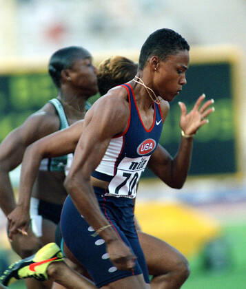 970802 Athletics, World Athletics Championships: Gold medalist Marion Jones of USA during womens 100 m at The World Athletics Championships on August 2, 1997 in Athens, Greece. BILDBYRAN Copyright: BILDBYRAN 970802014