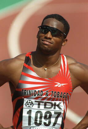 970802 Athletics, World Athletics Championships: Ato Boldon of Trinidad & Tobago during 100 m at The World Athletics Championships on August 2, 1997 in Athens, Greece. BILDBYRAN Copyright: BILDBYRAN 970802026