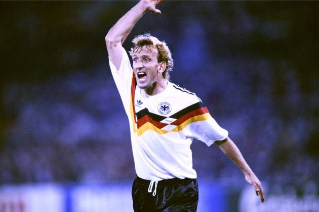 BREHME Andreas Team Deutschland Team Deutschland Weltmeister FIFA Fussball Weltmeisterschaften 1990 in Italien Finale Deutschland - Argentinien 1 : 0 am 08.07. 1990 in Rom