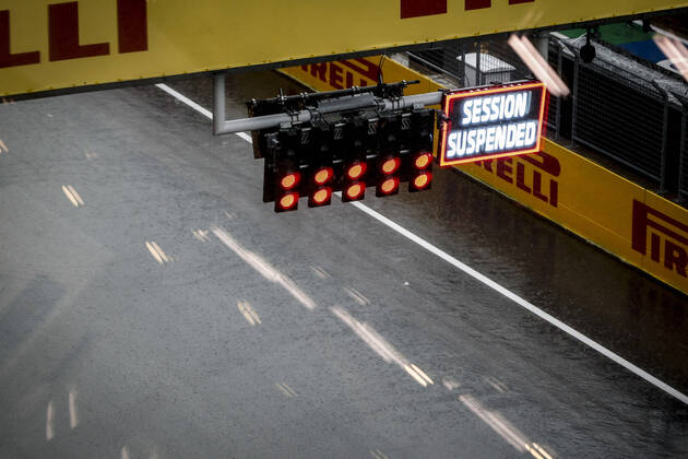 Sport Themen der Woche KW28 Sport Bilder des Tages Motorsports: FIA Formula One World Championship, WM, Weltmeisterschaft 2020, Grand Prix of Styria, Rain on the track, Session suspended Spielberg Austria