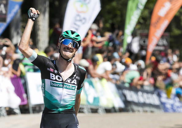 Bilder des Jahres 2020, Sport 07 Juli Sport Themen der Woche KW31 Sport Bilder des Tages 28-07-2020 Vuelta Burgos; Tappa 01 Burgos - Mirador Del Castillo; 2020, Bora - Hansgrohe; Grosschartner, Felix; Mirador Del Castillo; 