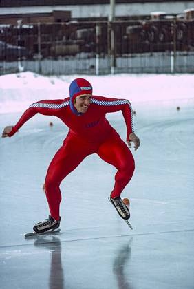 Speed skating, Eisschnelllauf Eric Heiden Speed skater Eric Heiden (USA) training at the Wisconsin Olympic Ice Rink in West Allis, Wisconsin prior to the 1980 Olympic Winter games, Winterspiele,Spiele, Summer games West Allis Wisconsin Olympic Ice Rink Wisconsin United States Copyright: xPaulxJxSutton DUOMO PCNx SS0101_80001