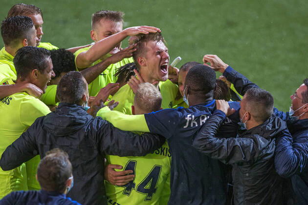 Bilder des Jahres 2020, Sport 08 August Sport Themen der Woche KW35 Sport Bilder des Tages 2020-08-25 Vilnius Lithuania. UEFA Europa League qualification match Riteriai Vilnius vs Derry City from Northern Ireland at LFF Stadium in Vilnius on Tuesday 25 of August. Vilnius Lithuania  Copyright: xRokasxLukoseviciusx football uefa europa league