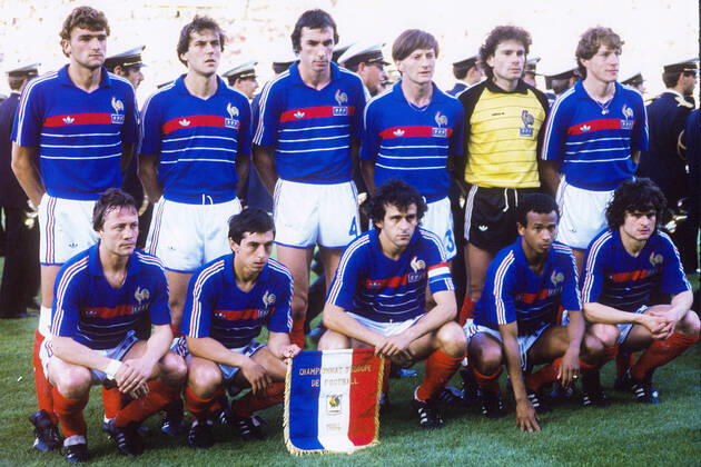 PLATINI Michel Kapitaen Team Frankreich UEFA Fussball Europameisterschaften 1984 in Frankreich Finale Frankreich - Spanien 2 : 0 am 27.06.1984 in Paris