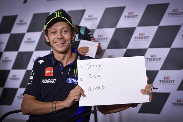 Bilder des Jahres 2020, Sport 09 September Sport Themen der Woche KW38 Sport Bilder des Tages Press Confference before Grand Prix TISSOT dell Emilia Romagna e della Riviera di Rimini at Misano World Circuit Marco Simoncelli. 17 September, 2020 Rueda de prensa antes del Gran Premio TISSOT dell Emilia Romagna e della Riviera di Rimini en el Misano World Circuit Marco Simoncell 17 septiembre, 2020 Valentino Rossi (Monster Energy Yamaha MotoGP) POOL MotoGP.com Cordon Press Cordon Press