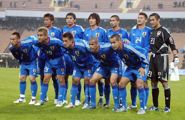 Japan team group, Mannschaftsbild, Totale Ukraine V Japan Ukraine V Japan Respublikanskyi Stadium,Kiev,Ukraine 12 October 2005 Copyright: Allstar StewartxKenda 12824796