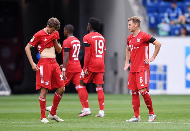 Bilder des Jahres 2020, Sport 09 September Sport Themen der Woche KW39 Sport Bilder des Tages Fussball 1. Bundesliga Saison 2020 2021 1 . Spieltag TSG 1899 Hoffenheim - FC Bayern Muenchen 27.09.2020 Enttaeuschung FC Bayern Muenchen; Thomas Mueller (li) und Joshua Kimmich (re)