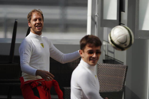 Sport Themen der Woche KW39 Sport Bilder des Tages Motorsports: FIA Formula One World Championship, WM, Weltmeisterschaft 2020, Grand Prix of Russia Motorsports: FIA Formula One World Championship 2020, Grand Prix of Russia, 5 Sebastian Vettel (GER, Scuderia Ferrari Mission Winnow), 16 Charles Leclerc (MCO, Scuderia Ferrari Mission Winnow),