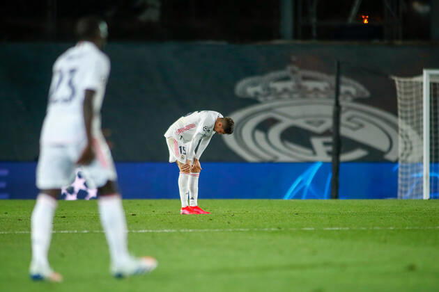 October 21, 2020, Valdebebas, MADRID, SPAIN: Federico Valverde of Real Madrid laments during the UEFA Champions League football match played between Real Madrid and Shakhtar Donetsk at Alfredo Di Stefano stadium on October 21, 2020 in Madrid, Spain. Valdebebas SPAIN - ZUMAa181 20201021_zaa_a181_211 Copyright: xOscarxJ.xBarrosox