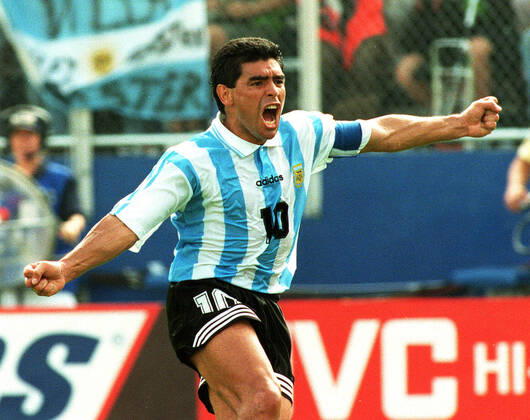 201125 Fotboll, VM 1994, Argentina - Nigeria: Diego Maradona. Bildbyran - VM94 vm94 fotboll vm bbeng Copyright: LENNARTxMANSSON BB201125LM001