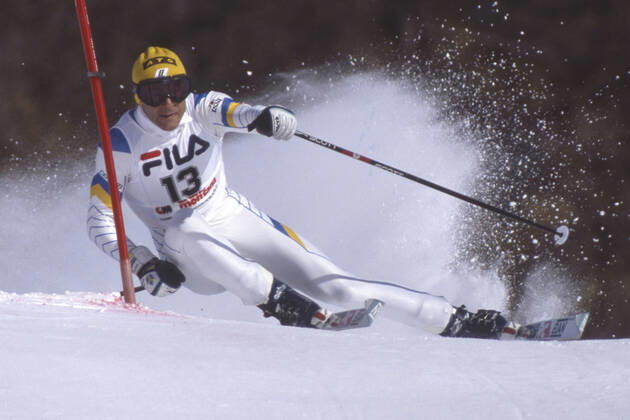 Ingemar STENMARK, SWE, Schweden, Ski Alpin, Skirennlaeufer, Aktion, Riesenslalom, bei der Alpinen Ski Weltmeisterschaft in Crans Montana, Schweiz, am 4.2.1987, Â