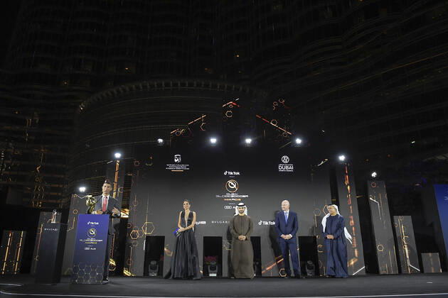 Foto Fabio Ferrari - LaPresse 27 Dicembre 2020 Dubai ( Emirati Arabi ) Dubai Globe Soccer Award 2020 - Dodicesima Edizione. Nella foto: Cristiano Ronaldo, PLAYER OF THE CENTURY 2001-2020 photo Fabio Ferrari - LaPresse December 27, 20720 Dubai (Unated Arab Emirate) Sport Dubai Globe Soccer Award 2020 - 12th Edition. In the pic: Cristiano Ronaldo,PLAYER OF THE CENTURY 2001-2020  Copyright: xFabioxFerrari LaPressex