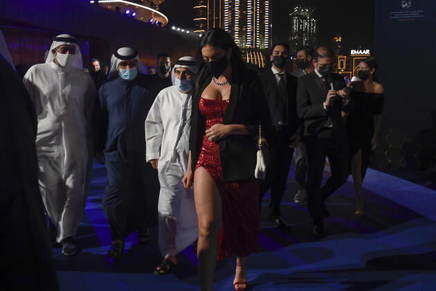 Foto Fabio Ferrari - LaPresse 27 Dicembre 2020 Dubai ( Emirati Arabi ) Dubai Globe Soccer Award 2020 - Dodicesima Edizione. Nella foto: Georgina Rodriguez photo Fabio Ferrari - LaPresse December 27, 20720 Dubai (Unated Arab Emirate) Sport Dubai Globe Soccer Award 2020 - 12th Edition. In the pic: Georgina Rodriguez  Copyright: xFabioxFerrari LaPressex