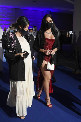 Foto Fabio Ferrari - LaPresse 27 Dicembre 2020 Dubai ( Emirati Arabi ) Dubai Globe Soccer Award 2020 - Dodicesima Edizione. Nella foto: Georgina Rodriguez photo Fabio Ferrari - LaPresse December 27, 20720 Dubai (Unated Arab Emirate) Sport Dubai Globe Soccer Award 2020 - 12th Edition. In the pic: Georgina Rodriguez  Copyright: xFabioxFerrari LaPressex