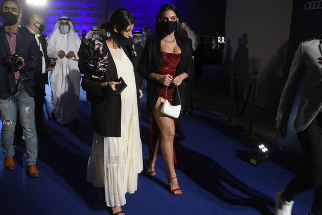 Foto Fabio Ferrari - LaPresse 27 Dicembre 2020 Dubai ( Emirati Arabi ) Dubai Globe Soccer Award 2020 - Dodicesima Edizione. Nella foto: Georgina Rodriguez photo Fabio Ferrari - LaPresse December 27, 20720 Dubai (Unated Arab Emirate) Sport Dubai Globe Soccer Award 2020 - 12th Edition. In the pic: Georgina Rodriguez  Copyright: xFabioxFerrari LaPressex