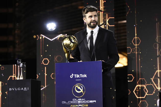 Foto Fabio Ferrari - LaPresse 27 Dicembre 2020 Dubai ( Emirati Arabi ) Dubai Globe Soccer Award 2020 - Dodicesima Edizione. Nella foto: Gerard Pique (Player Career) photo Fabio Ferrari - LaPresse December 27, 20720 Dubai (Unated Arab Emirate) Sport Dubai Globe Soccer Award 2020 - 12th Edition. In the pic: Gerard Pique (Player Career)  Copyright: xFabioxFerrari LaPressex