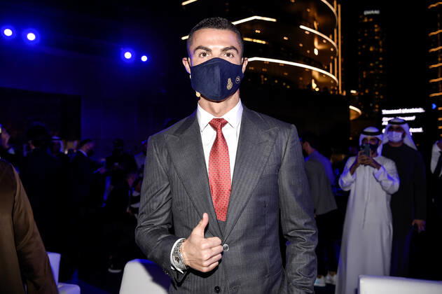 Foto Fabio Ferrari - LaPresse 27 Dicembre 2020 Dubai ( Emirati Arabi ) 15ma edizione di Dubai International Sports Conference - Globe Soccer Award 2020 Nella foto: Cristiano Ronaldo photo Fabio Ferrari LaPresse December 27, 2020 Dubai (Unated Arab Emirate) Sport 15th edition of the Dubai International Sports Conference - - Globe Soccer Award 2019 In the pic: Cristiano Ronaldo  Copyright: xLaPresse xFabioxFerrarix
