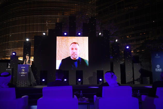 Foto Fabio Ferrari - LaPresse 27 Dicembre 2020 Dubai ( Emirati Arabi ) Dubai Globe Soccer Award 2020 - Dodicesima Edizione. Nella foto: Best Coach of the Year, Hans-Dieter Flick photo Fabio Ferrari - LaPresse December 27, 20720 Dubai (Unated Arab Emirate) Sport Dubai Globe Soccer Award 2020 - 12th Edition. In the pic: Best Coach of the Year.Hans-Dieter Flick  Copyright: xFabioxFerrari LaPressex