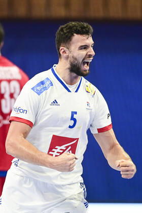 Nedim Remili (France) HANDBALL : France vs Serbie - qualifications a l EHF EURO 2022 - Creteil 09 01 2021 JBAutissier Panoramic