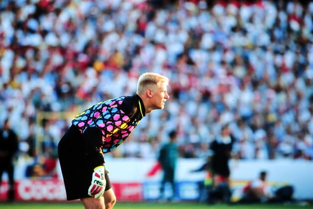26.06.92 Dänemark - Deutschland Schweden, Göteborg, 26.06.1992, Fussball, UEFA EM Europameisterschaft 1992 in Schweden, Finale, Dänemark DFB Deutschland (2:0): Peter Schmeichel (Dänemark).